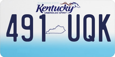 KY license plate 491UQK