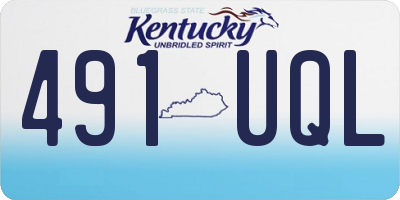 KY license plate 491UQL
