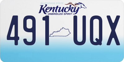 KY license plate 491UQX