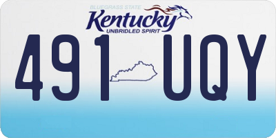 KY license plate 491UQY