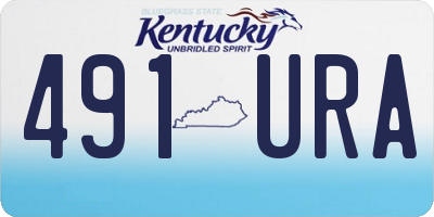 KY license plate 491URA