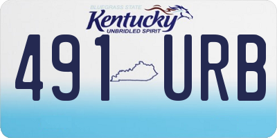 KY license plate 491URB