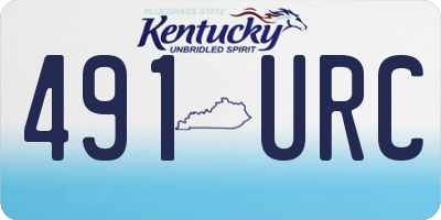 KY license plate 491URC