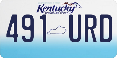 KY license plate 491URD