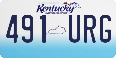 KY license plate 491URG
