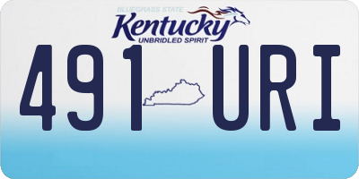 KY license plate 491URI