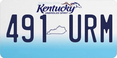KY license plate 491URM