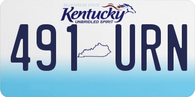 KY license plate 491URN