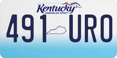 KY license plate 491URO