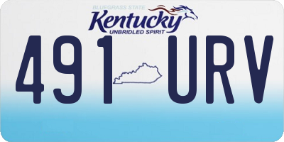 KY license plate 491URV