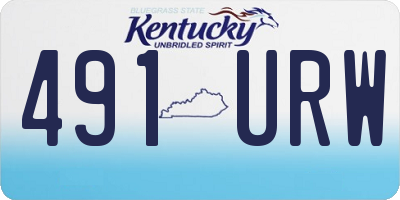 KY license plate 491URW