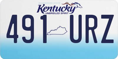 KY license plate 491URZ