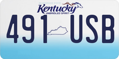 KY license plate 491USB