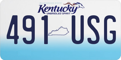 KY license plate 491USG