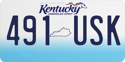 KY license plate 491USK