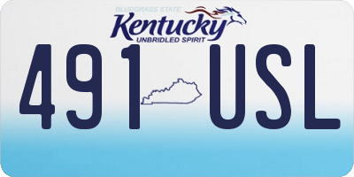 KY license plate 491USL