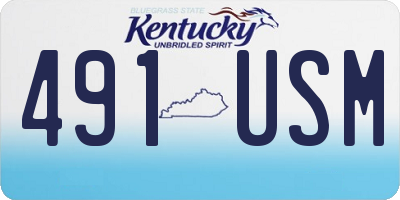 KY license plate 491USM