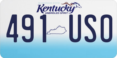 KY license plate 491USO