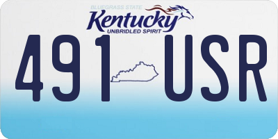 KY license plate 491USR