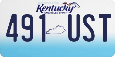 KY license plate 491UST