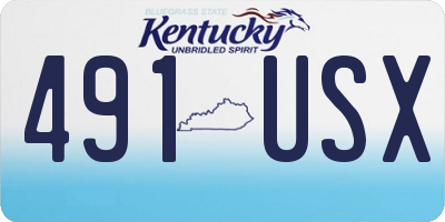 KY license plate 491USX