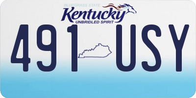 KY license plate 491USY