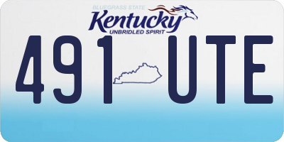 KY license plate 491UTE