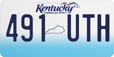 KY license plate 491UTH