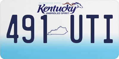 KY license plate 491UTI