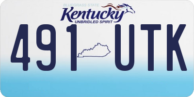KY license plate 491UTK