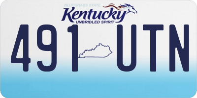 KY license plate 491UTN