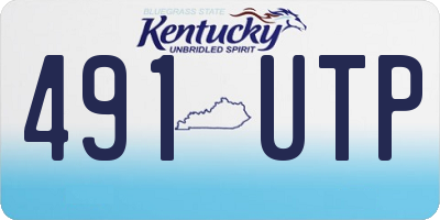 KY license plate 491UTP