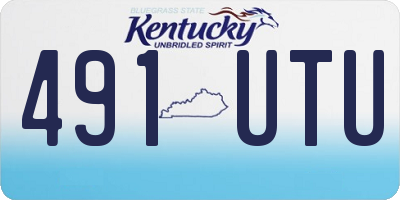 KY license plate 491UTU