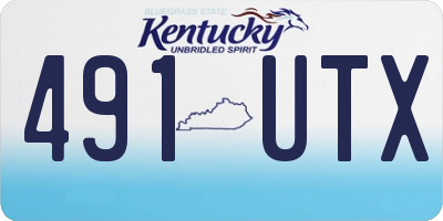 KY license plate 491UTX