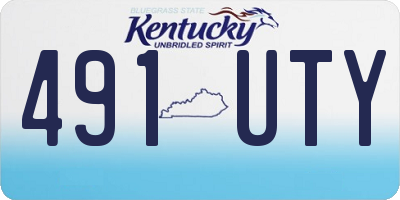 KY license plate 491UTY