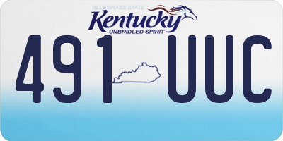 KY license plate 491UUC