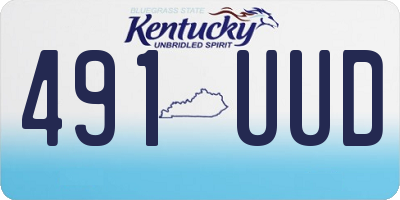KY license plate 491UUD