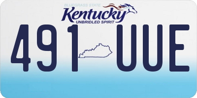 KY license plate 491UUE