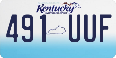 KY license plate 491UUF
