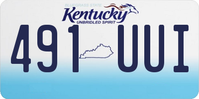 KY license plate 491UUI