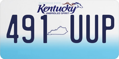 KY license plate 491UUP