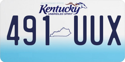 KY license plate 491UUX