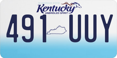 KY license plate 491UUY