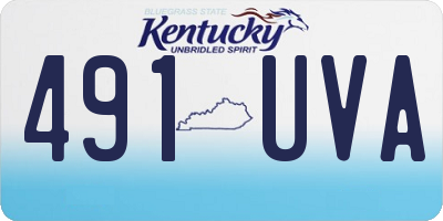 KY license plate 491UVA