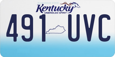 KY license plate 491UVC