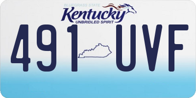 KY license plate 491UVF