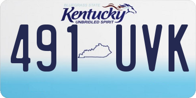 KY license plate 491UVK
