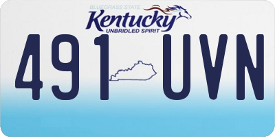 KY license plate 491UVN