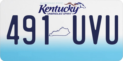 KY license plate 491UVU