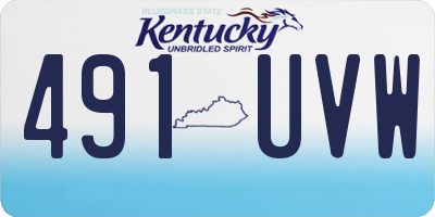 KY license plate 491UVW